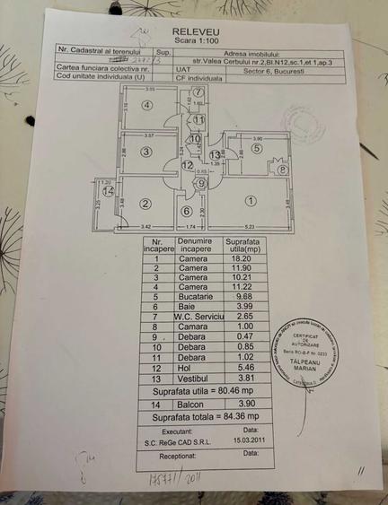 Apartament cu 4 camere decomandat în Militari