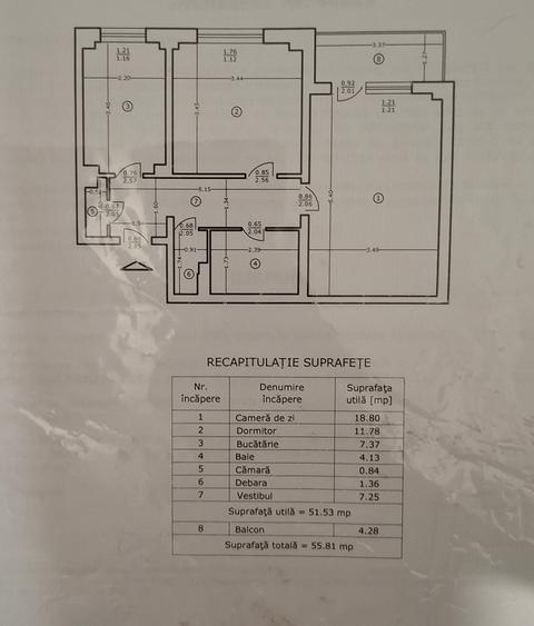 Apartament 2 camere, 56 mp, etaj 6/8, bloc reabilitat, Teiul Doamnei - 11