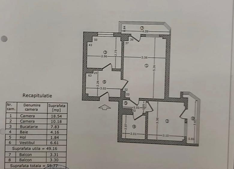 Apartament cu 2 camere semidecomandat, mobilat în Obor