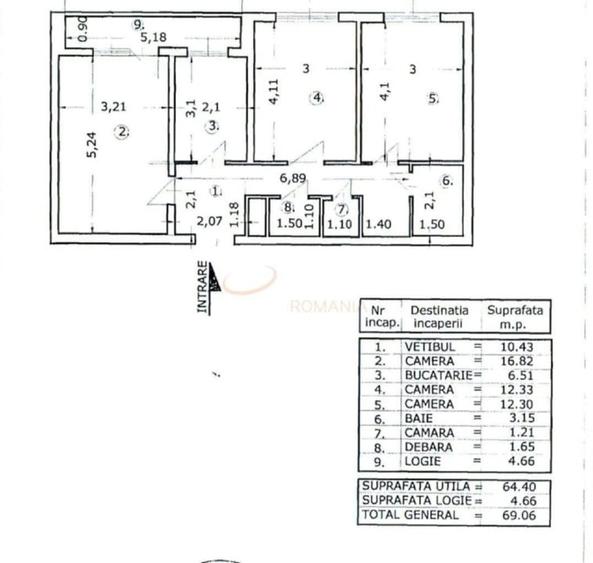 Apartament cu 3 camere decomandat, mobilat în Colentina