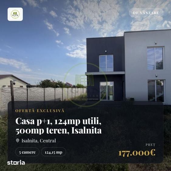 Casă cu 5 camere cu Teren 500 Mp în Ișalnița