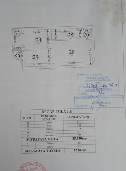 Apartament cu 2 camere semidecomandat în Valea Adâncă