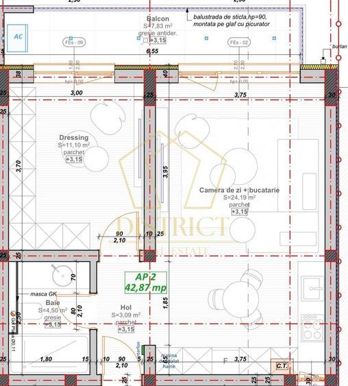 Apartament cu 2 camere si terasa de 8mp | Giroc | Profi - 7