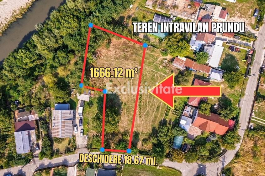 Teren Construcții intravilan de 1666.1199951172 mp, în Prundu