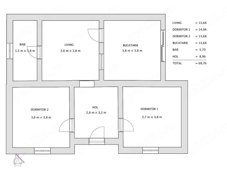 Casă cu 3 camere cu Teren 166 Mp în Ultracentral