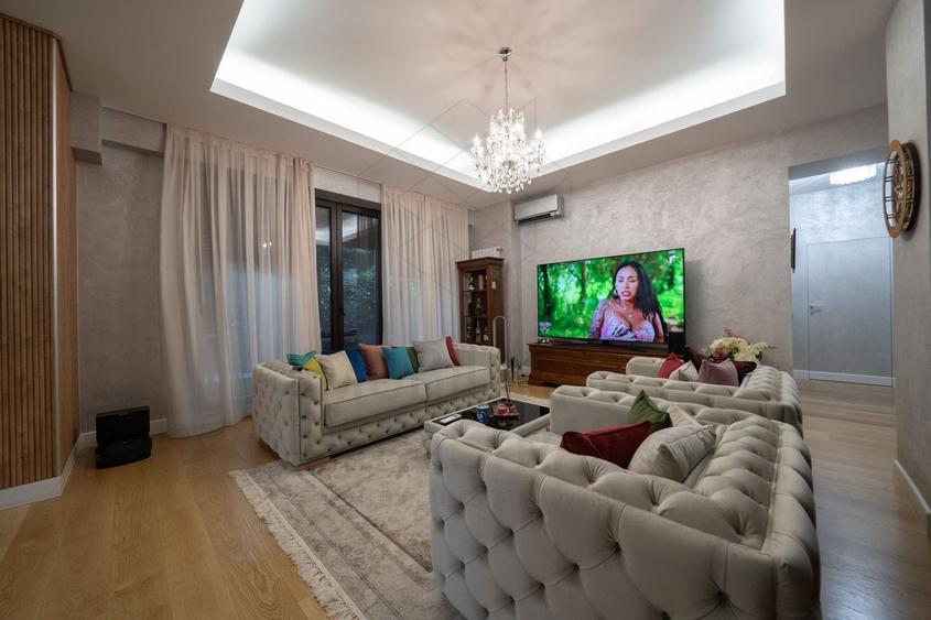 Apartament cu 5 camere decomandat, mobilat în Herăstrău