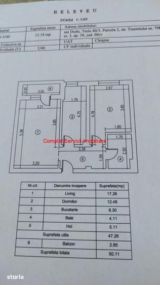 Apartament cu 2 camere decomandat în Chiajna