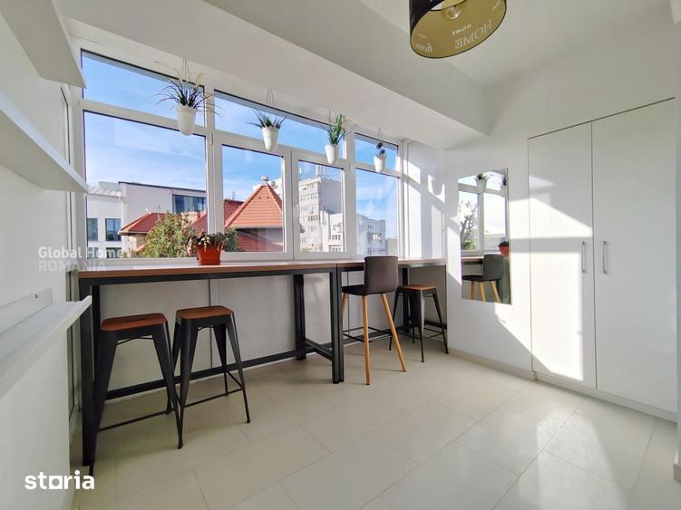 Apartament cu 2 camere semidecomandat, mobilat în Dorobanți