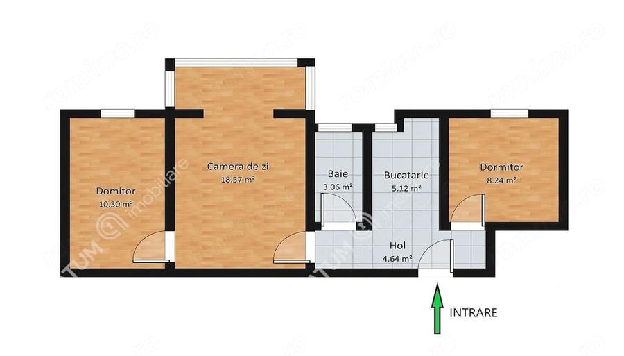 Apartament cu 3 camere în Central