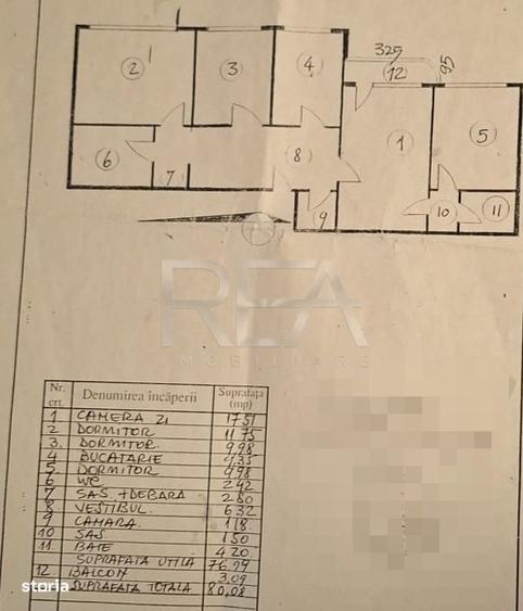Apartament cu 4 camere semidecomandat, mobilat în Crângași