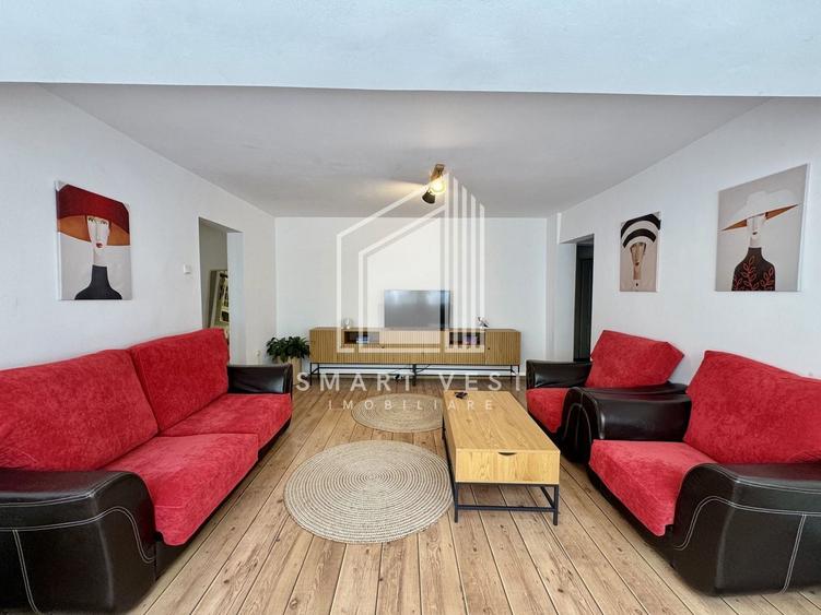 Apartament cu 3 camere semidecomandat, mobilat în Micro 15