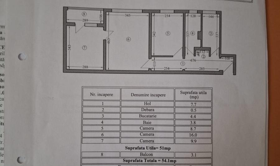 Apartament cu 3 camere semidecomandat, mobilat în Km 4-5
