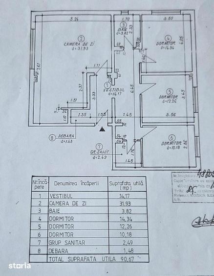 Apartament cu 4 camere decomandat în Micro 3
