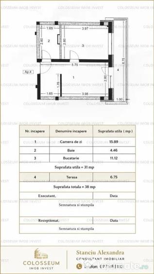 Garsonieră decomandată în Sânpetru