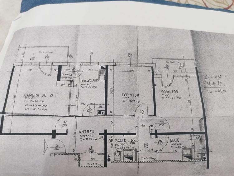 Apartament cu 2 camere decomandat în Nufărul