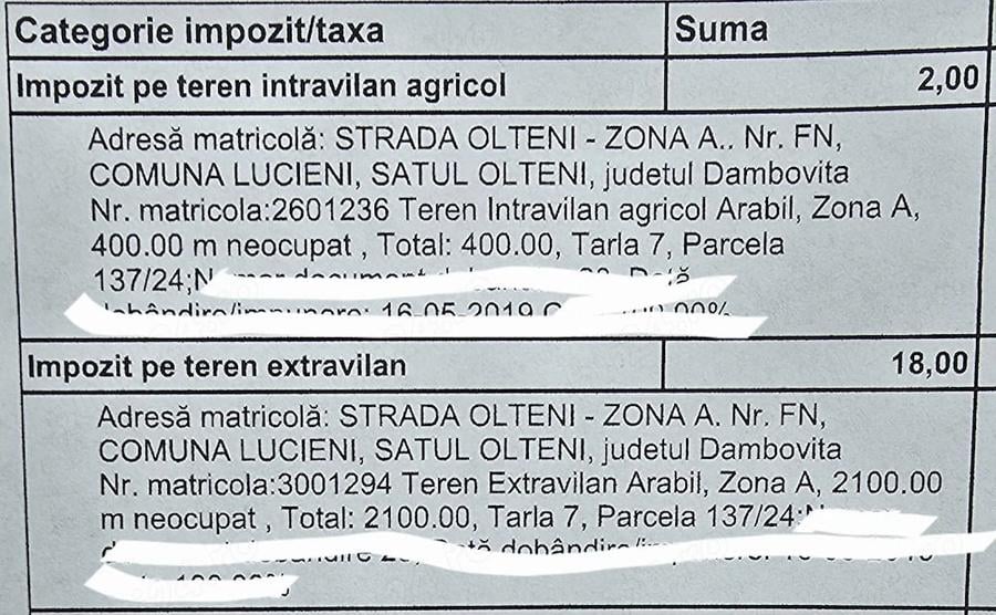 Teren de 2500 mp, în Lucieni