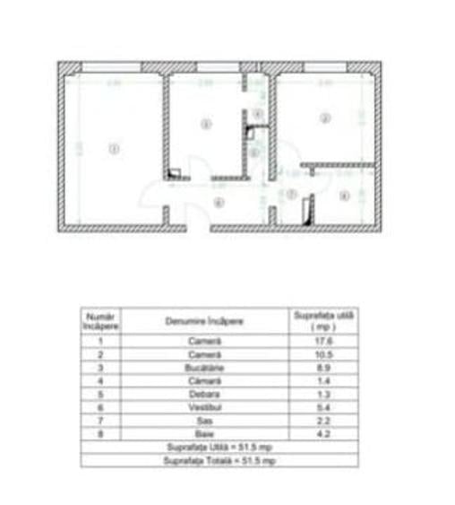 Apartament cu 2 camere decomandat în Chișinau