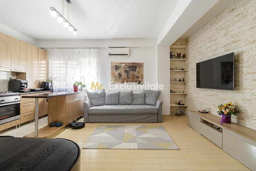 Apartament cu 3 camere semidecomandat, mobilat în Chiajna