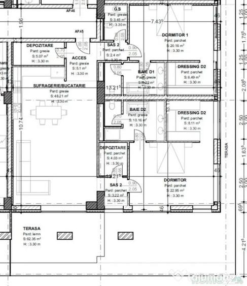 Penthouse de vanzare, cu 3 camere, 148 mp, terasa 62 mp, zo - Timisoara (Timis) - 1