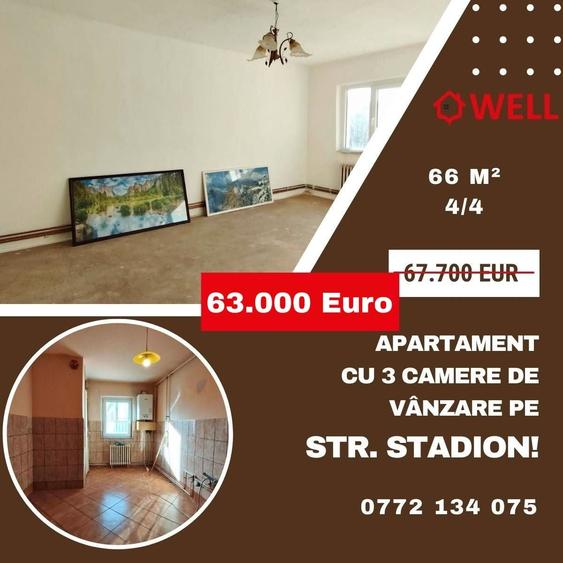 Apartament cu 3 camere în Târgu Secuiesc