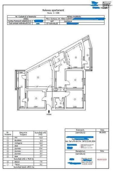 Apartament cu 4 camere decomandat în George Enescu