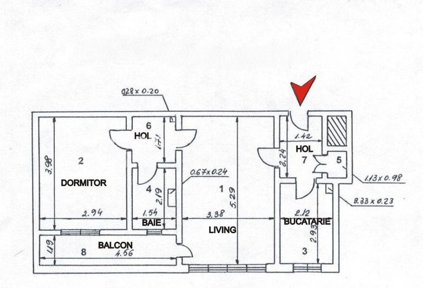 Apartament cu 2 camere semidecomandat în Drumul Taberei