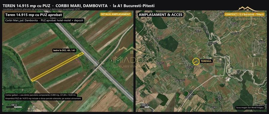 Teren agricol intravilan de 14915 mp, în Corbii Mari