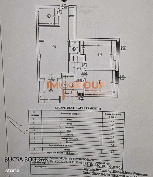 Apartament cu 3 camere în Lunca Cetățuii