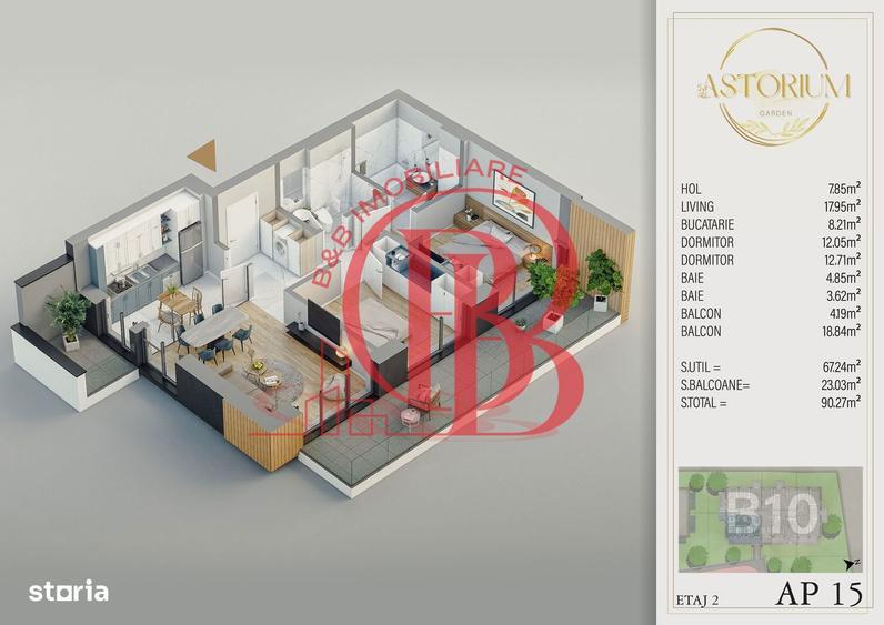 Apartament cu 3 camere în Industriilor