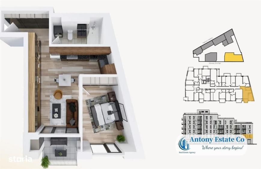 Apartament cu 2 camere în Central