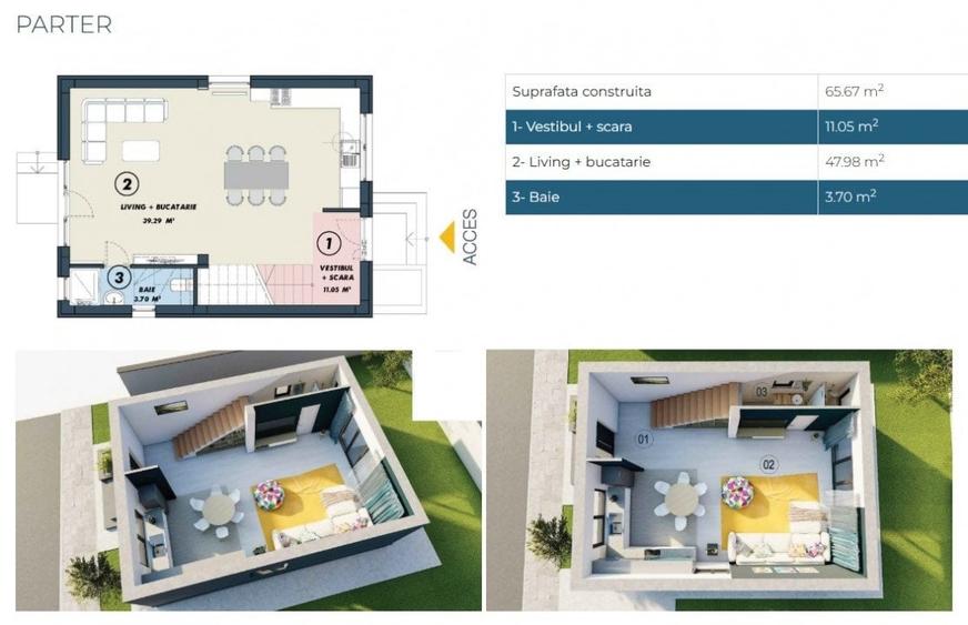 Casa 4 camere | 120mp | Tunari | 0 comision | complex rezidential inchis - 5