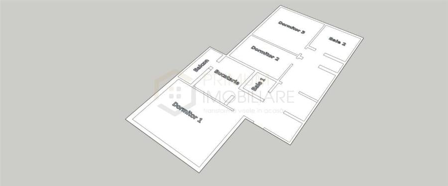 TIMOCULUI - SAGUNA - 3 cam - 2 bai - centrala proprie - clima - ETAJ 3 - 2