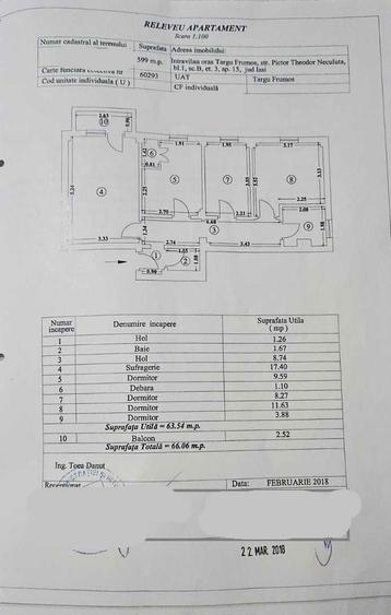 Apartament 3 camere decomandat, 64 mp utili, etaj 3, Targu Frumos - 6