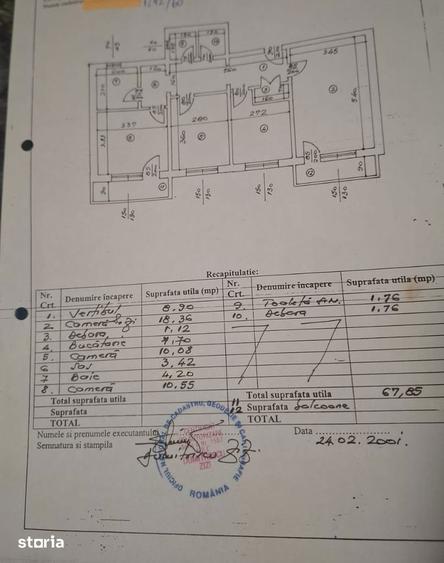 Apartament cu 3 camere decomandat în Tei