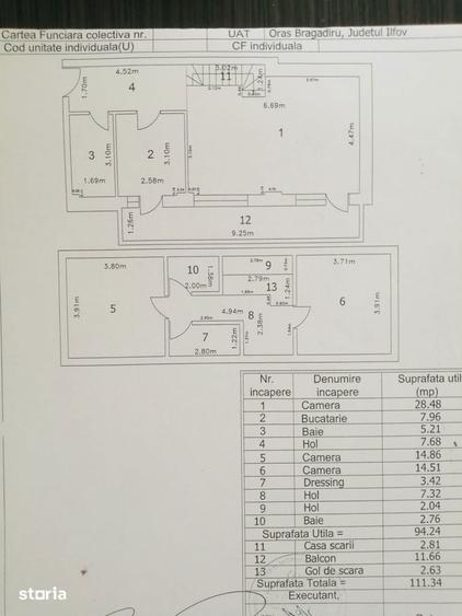 Apartament penthouse - 3 cam,2 bai, terasa mare , 2 locuri de parcare - 16