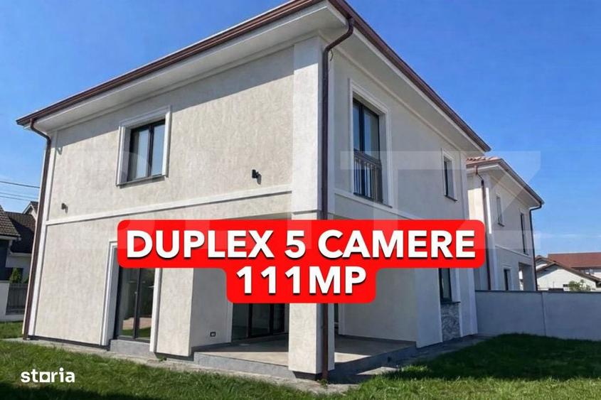 Duplex 5 camere 111mp utili, 350 mp teren Mosnita Noua - 1