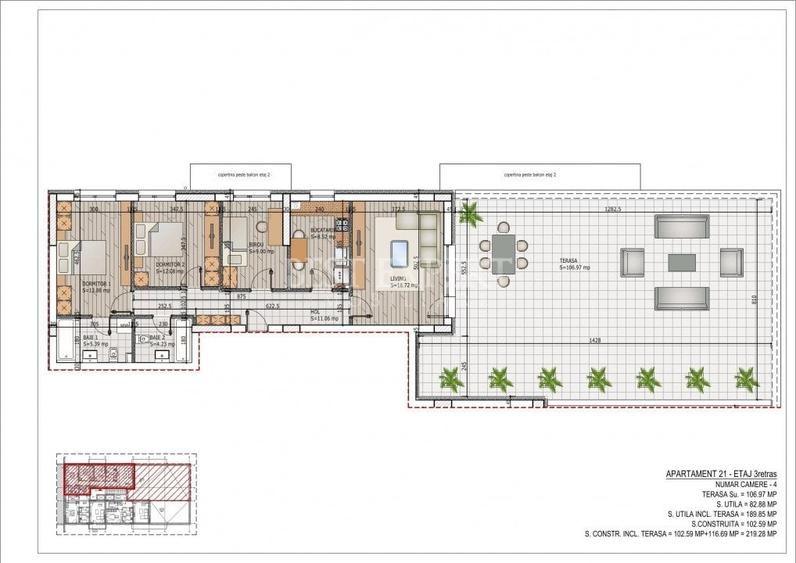 4 Camere Terasa Generoasa -Zona Linistita - 5