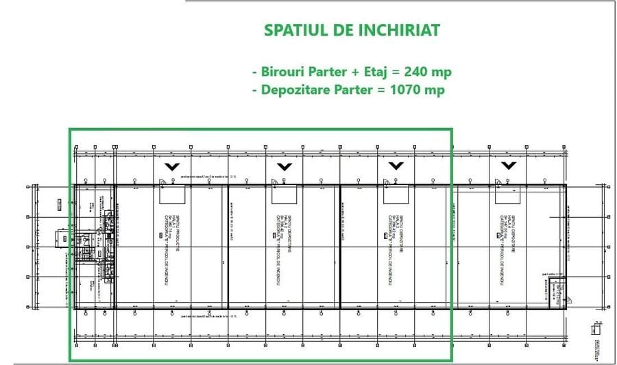 Spațiu industrial, de 1,310 mp, în Industriilor