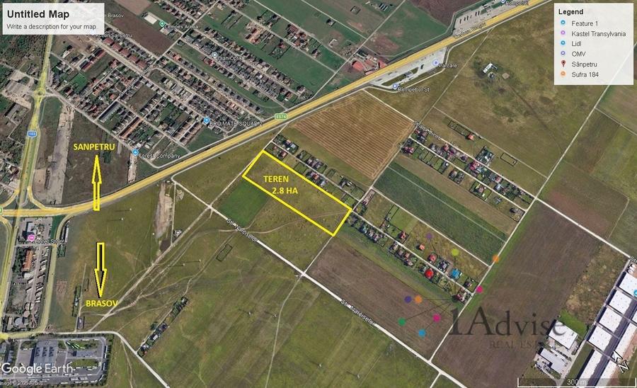 Teren agricol extravilan de 28000 mp, în Sânpetru