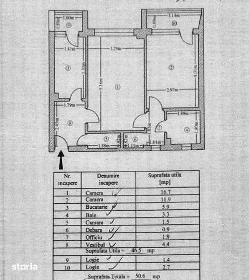 Apartament cu 2 camere în Floreasca