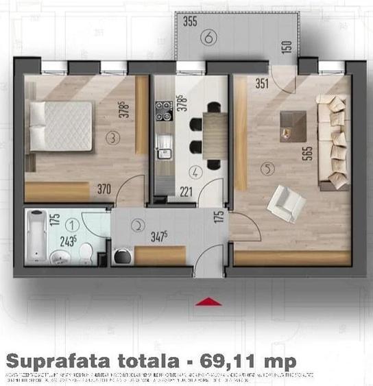 Apartament cu 2 camere decomandat în Metalurgiei