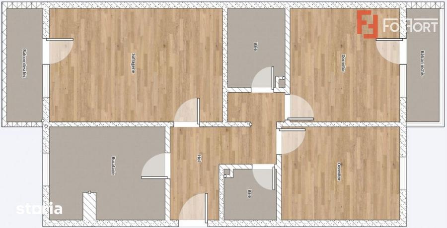 Apartament 3 camere Malul Muresului | 2 bai | 2 balcoane - 7