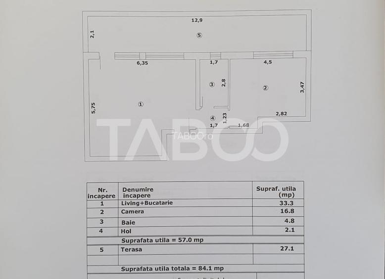 Apartament cu 2 camere decomandat în Făgăraș Apartament cu 2 camere decomandat în Făgăraș