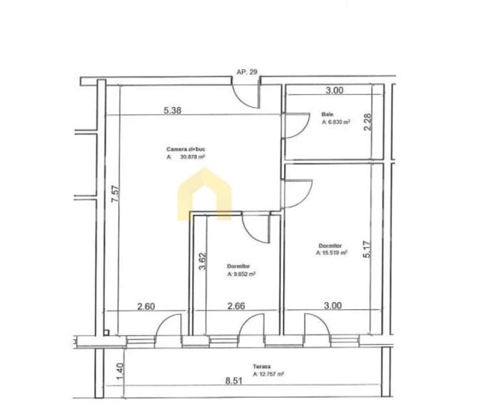 Apartament de vanzare | 3 camere, SU 62 mp, terasa 13mp | Urusagului - Floresti - 5