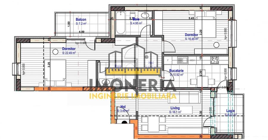 Refugiu urban elegant, comision 0% | 3 camere spatioase, 101 mp, metrou 1 Dec. - 2