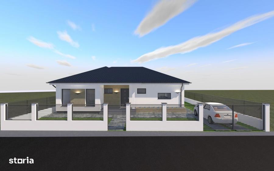 Casa noua cu 3 camere, curte spatioasa, gata de mutat - 1