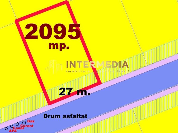 Teren Construcții intravilan de 2095 mp, în Cetate