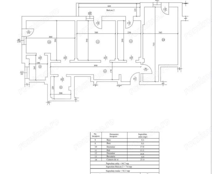Apartament 3 camere, decomandat, 92 mp, Cartierul Veteranilor, Parcul Romanescu - 1