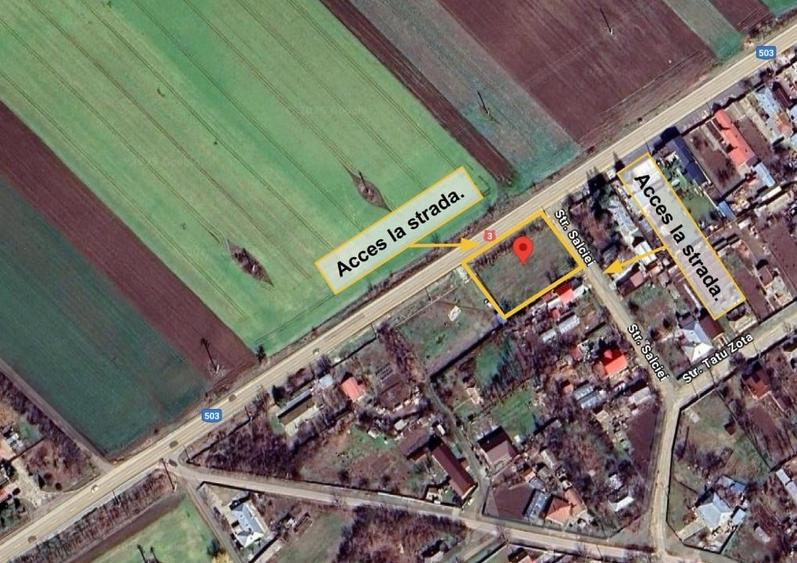 Teren 1400 MP cu 2 fronturi stradale la Soseaua Principala Sat Florica Călărași - 1