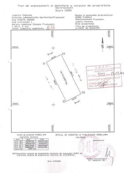 Teren agricol Frumusani, 5,7 ha - 2